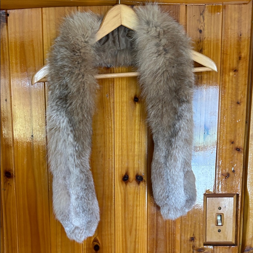 Classic Taupe Fur Stole - Women Accessories